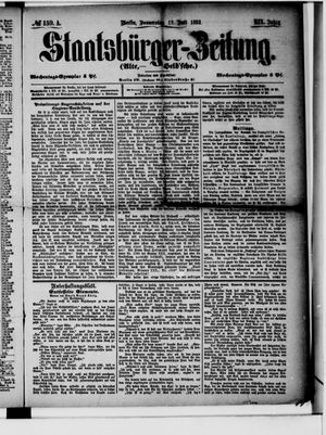 Staatsbürger-Zeitung on Jul 12, 1883