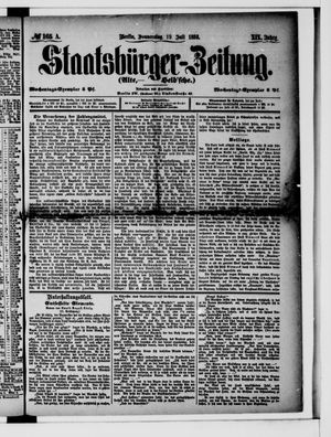 Staatsbürger-Zeitung vom 19.07.1883
