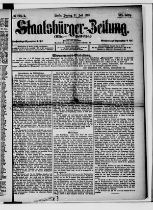 Staatsbürger-Zeitung vom 31.07.1883