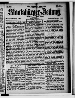 Staatsbürger-Zeitung on Aug 15, 1883