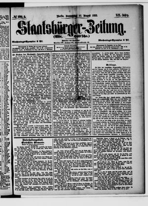 Staatsbürger-Zeitung vom 23.08.1883