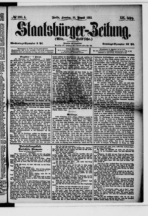 Staatsbürger-Zeitung on Aug 26, 1883
