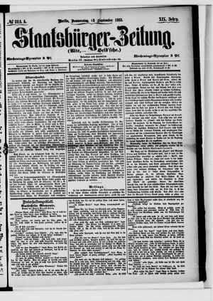 Staatsbürger-Zeitung vom 13.09.1883