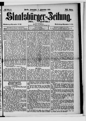 Staatsbürger-Zeitung on Sep 15, 1883