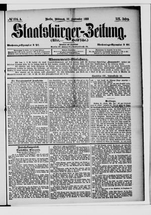 Staatsbürger-Zeitung vom 26.09.1883