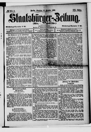 Staatsbürger-Zeitung vom 16.10.1883