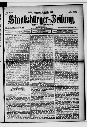 Staatsbürger-Zeitung vom 18.10.1883