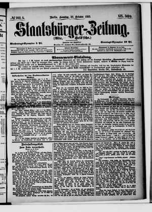 Staatsbürger-Zeitung on Oct 28, 1883