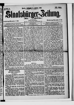 Staatsbürger-Zeitung vom 31.10.1883