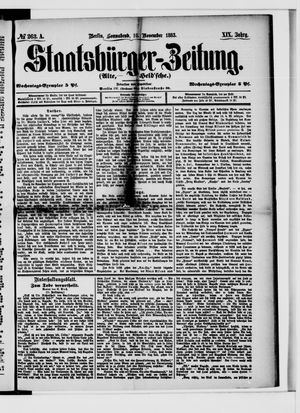 Staatsbürger-Zeitung vom 10.11.1883