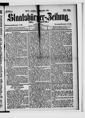 Staatsbürger-Zeitung vom 11.11.1883