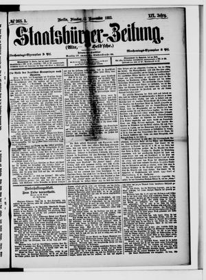 Staatsbürger-Zeitung vom 13.11.1883