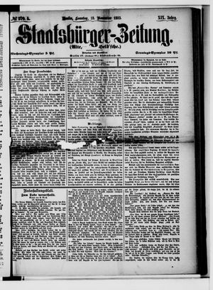 Staatsbürger-Zeitung vom 18.11.1883