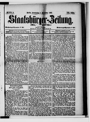Staatsbürger-Zeitung vom 22.11.1883