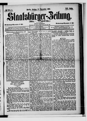 Staatsbürger-Zeitung on Nov 23, 1883