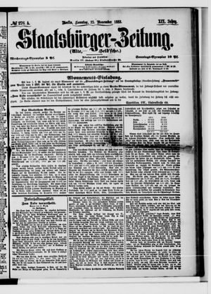 Staatsbürger-Zeitung on Nov 25, 1883