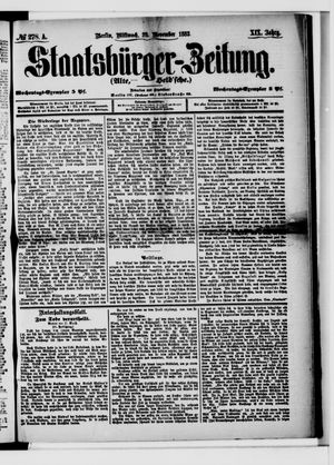 Staatsbürger-Zeitung vom 28.11.1883