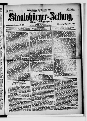 Staatsbürger-Zeitung vom 30.11.1883