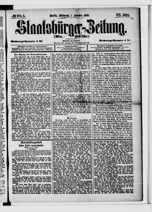 Staatsbürger-Zeitung on Dec 5, 1883