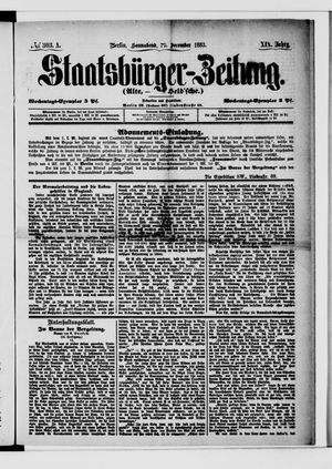 Staatsbürger-Zeitung on Dec 29, 1883