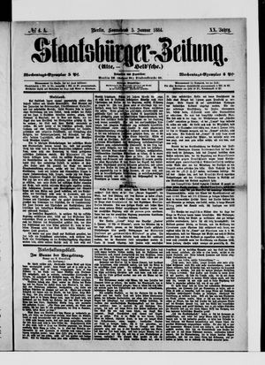 Staatsbürger-Zeitung vom 05.01.1884