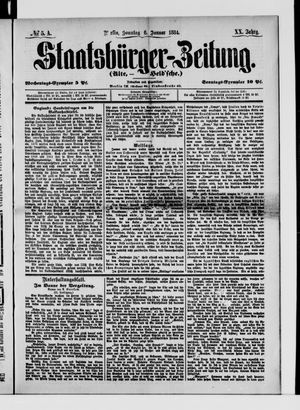 Staatsbürger-Zeitung vom 06.01.1884