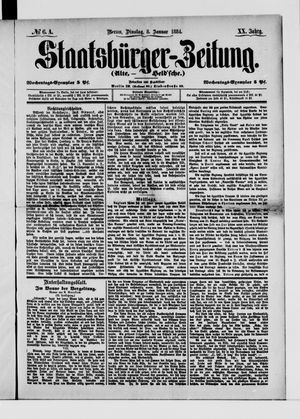 Staatsbürger-Zeitung vom 08.01.1884