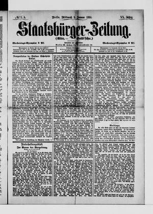 Staatsbürger-Zeitung vom 09.01.1884