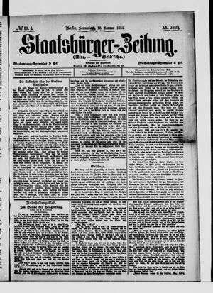 Staatsbürger-Zeitung on Jan 12, 1884