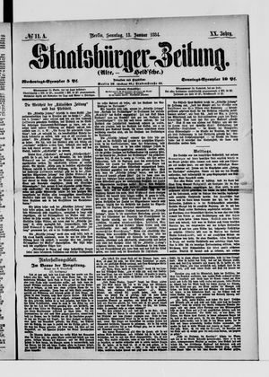 Staatsbürger-Zeitung on Jan 13, 1884