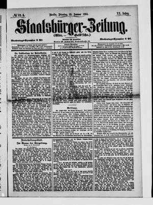 Staatsbürger-Zeitung on Jan 15, 1884