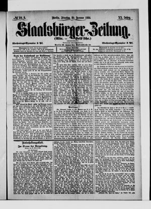Staatsbürger-Zeitung vom 22.01.1884