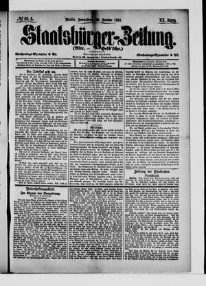 Staatsbürger-Zeitung vom 26.01.1884