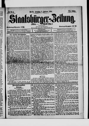 Staatsbürger-Zeitung vom 03.02.1884