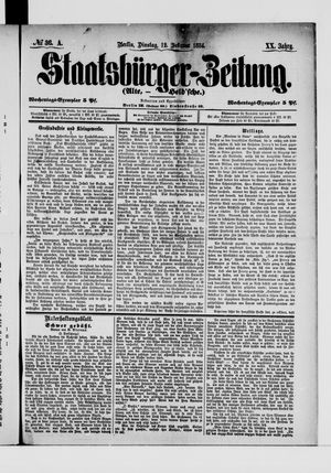 Staatsbürger-Zeitung on Feb 12, 1884