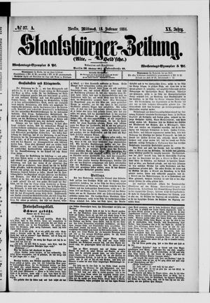 Staatsbürger-Zeitung on Feb 13, 1884