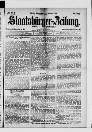 Staatsbürger-Zeitung on Feb 14, 1884