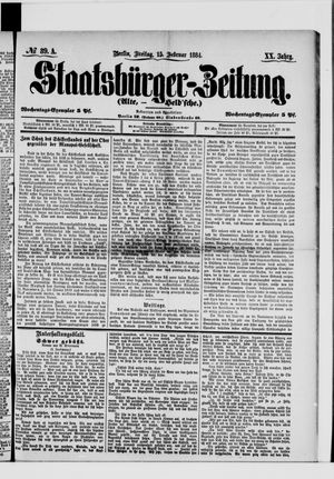 Staatsbürger-Zeitung on Feb 15, 1884