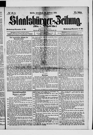 Staatsbürger-Zeitung on Feb 16, 1884
