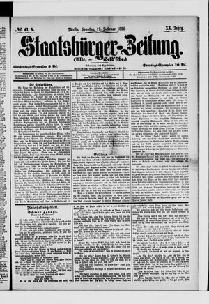 Staatsbürger-Zeitung vom 17.02.1884