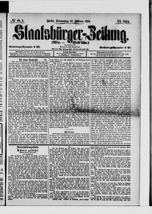 Staatsbürger-Zeitung on Feb 21, 1884