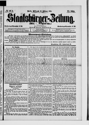 Staatsbürger-Zeitung vom 27.02.1884