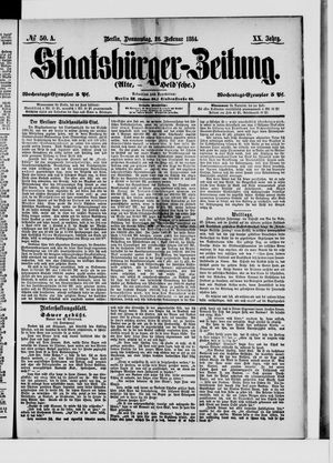 Staatsbürger-Zeitung vom 28.02.1884