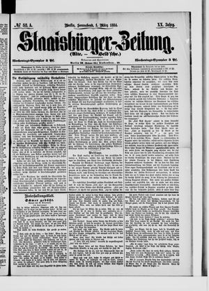 Staatsbürger-Zeitung on Mar 1, 1884
