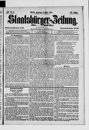 Staatsbürger-Zeitung on Mar 9, 1884