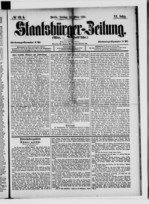 Staatsbürger-Zeitung on Mar 14, 1884