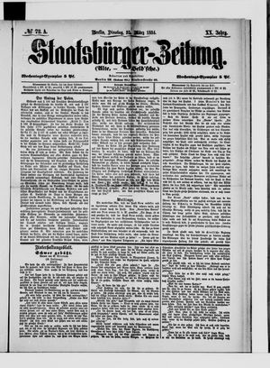 Staatsbürger-Zeitung vom 25.03.1884