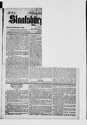 Staatsbürger-Zeitung on Mar 29, 1884