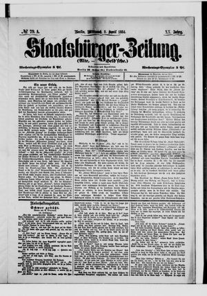 Staatsbürger-Zeitung on Apr 2, 1884