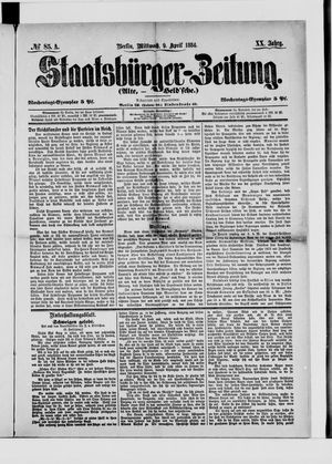 Staatsbürger-Zeitung vom 09.04.1884